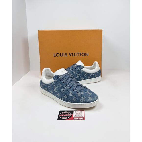 Size 9LV/10US - Louis Vuitton Luxembourg Monogram Denim Trainers? Retail $1K! main image 4